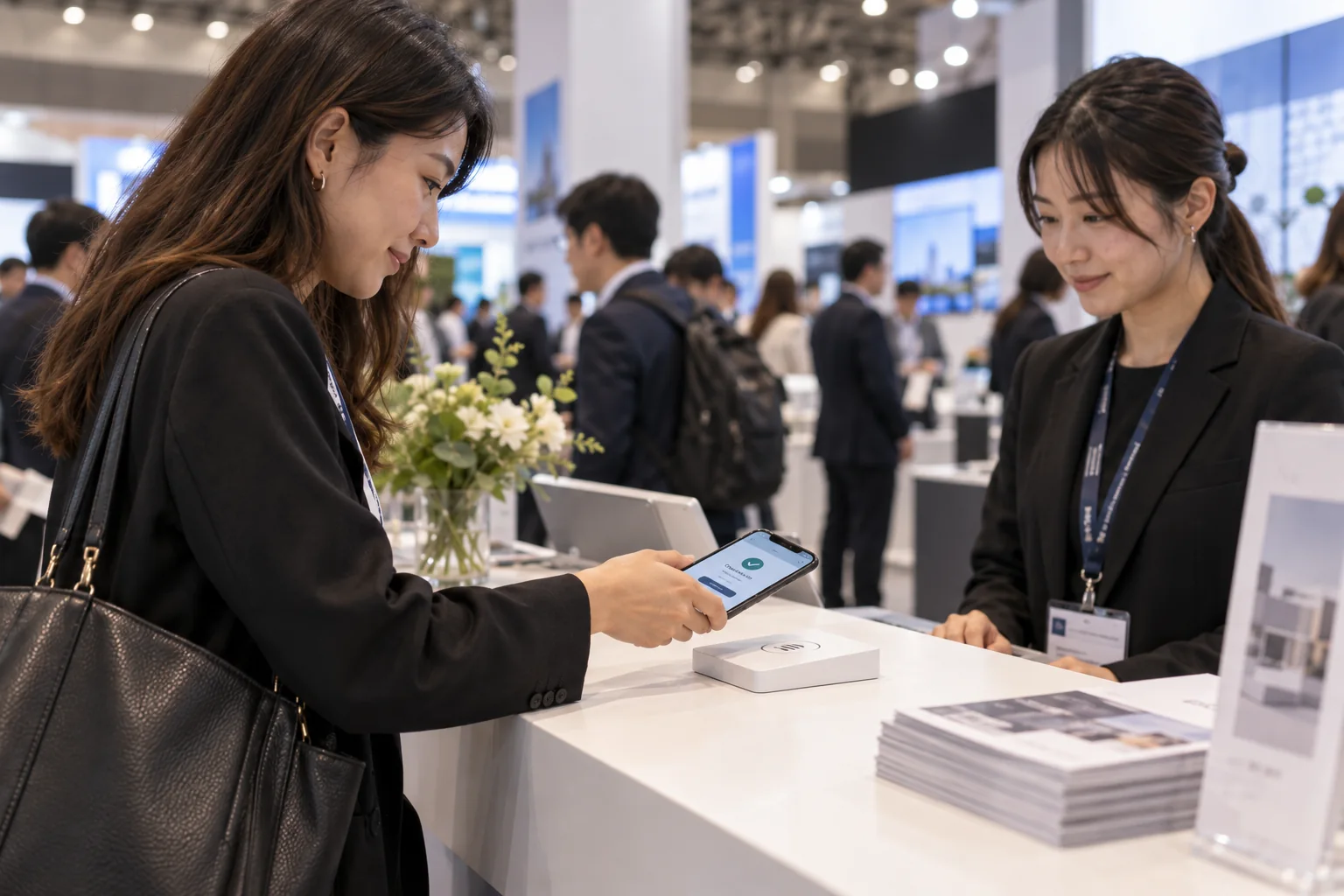 手机在展会NFC点位完成打卡